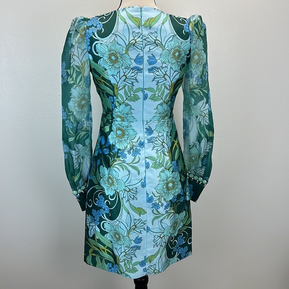 ⭐️Boston Proper Organza Puff-Sleeve Embellished Shift Dress size 0 NWT - Picture 7 of 10